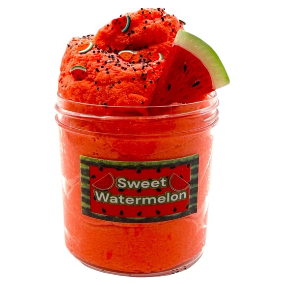 Sweet Watermelon Scented Cloud Dough Pink Red Fruit Slime 6 oz - Picture 1 of 3